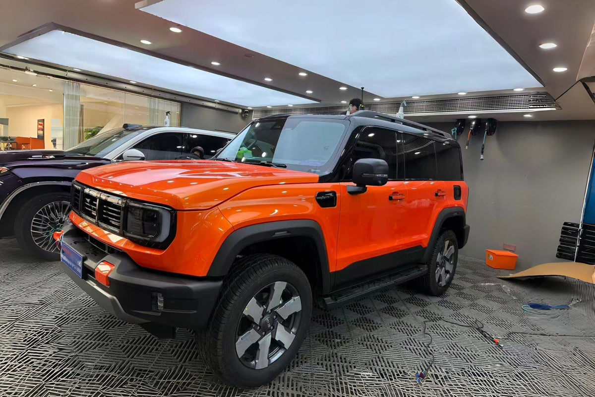 Orange NEOPPF Color PPF vehicle shown as a visual surface reference