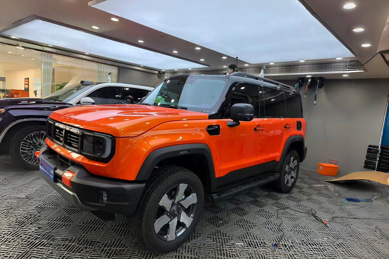 Orange NEOPPF Color PPF vehicle shown as a visual surface reference