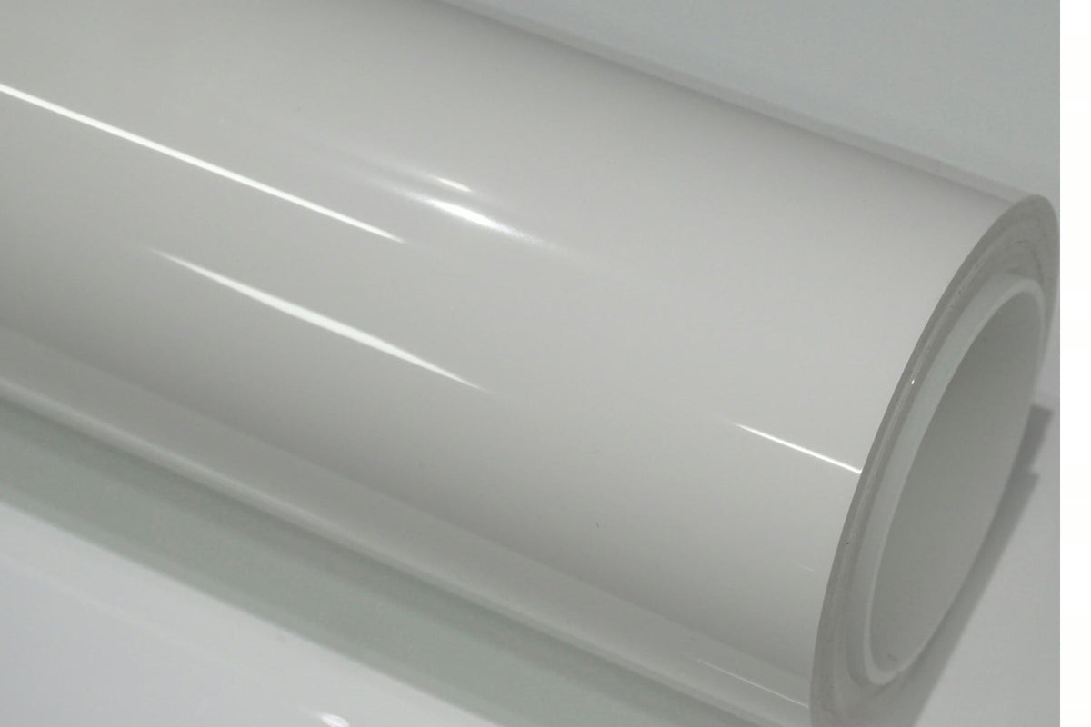 NEOPPF Crystal White product roll shown as a material-identity reference