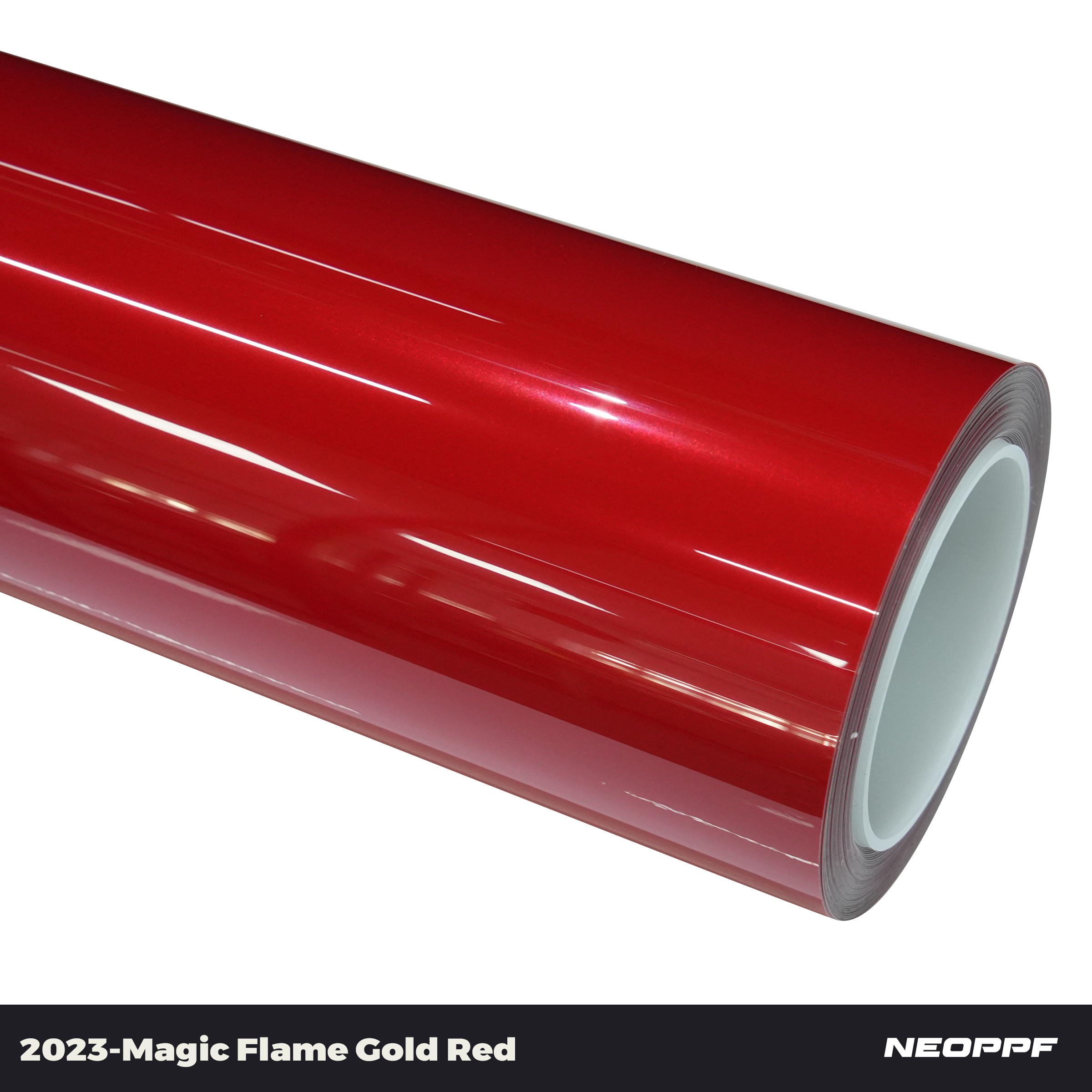 NEOPPF Magic Flame Gold Red (2023) colored paint protection film roll — PPF colors catalog 2026
