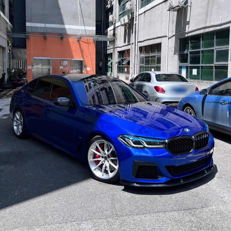 BMW 5 Series wrapped in NEOPPF Metallic Blue colored PPF — colored PPF wrap buyer's guide 2026