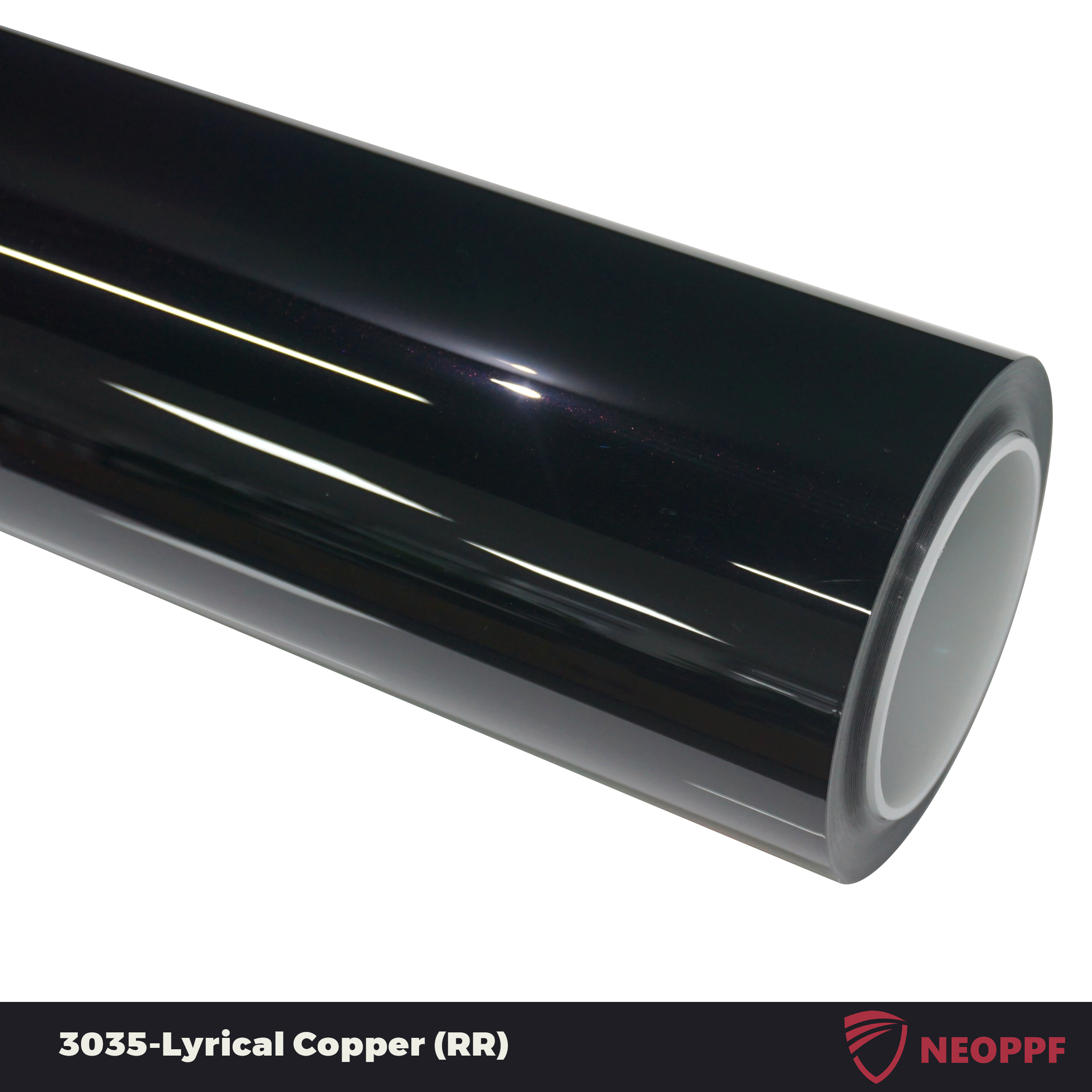 A sports car with Lyrical Copper paint protection film colored wrap is parking in the garage