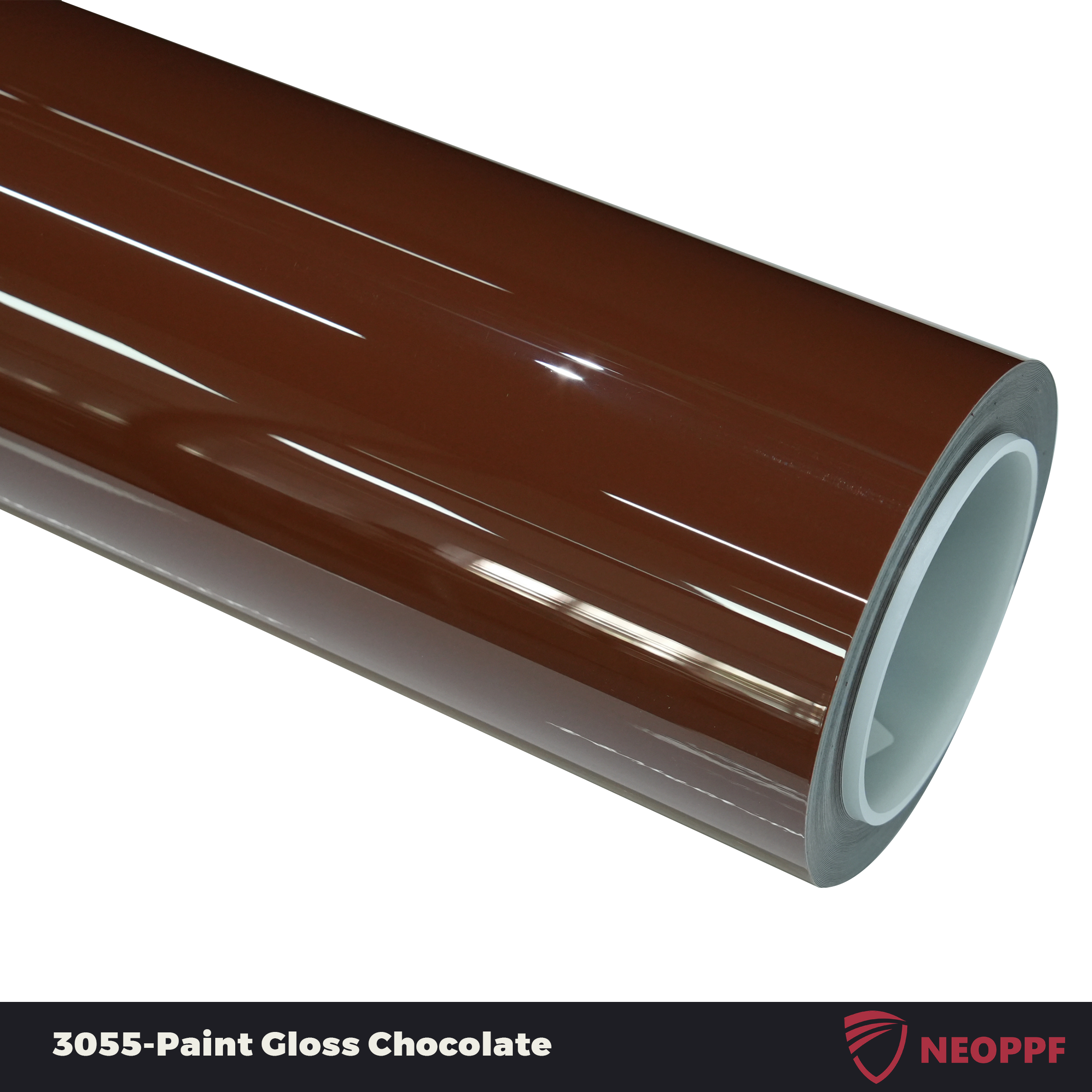 A sports car with Paint Gloss Chocolate paint protection film colored wrap is parking in the garage