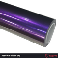 A sports car with GT Violet paint protection film colored wrap is parking in the garage