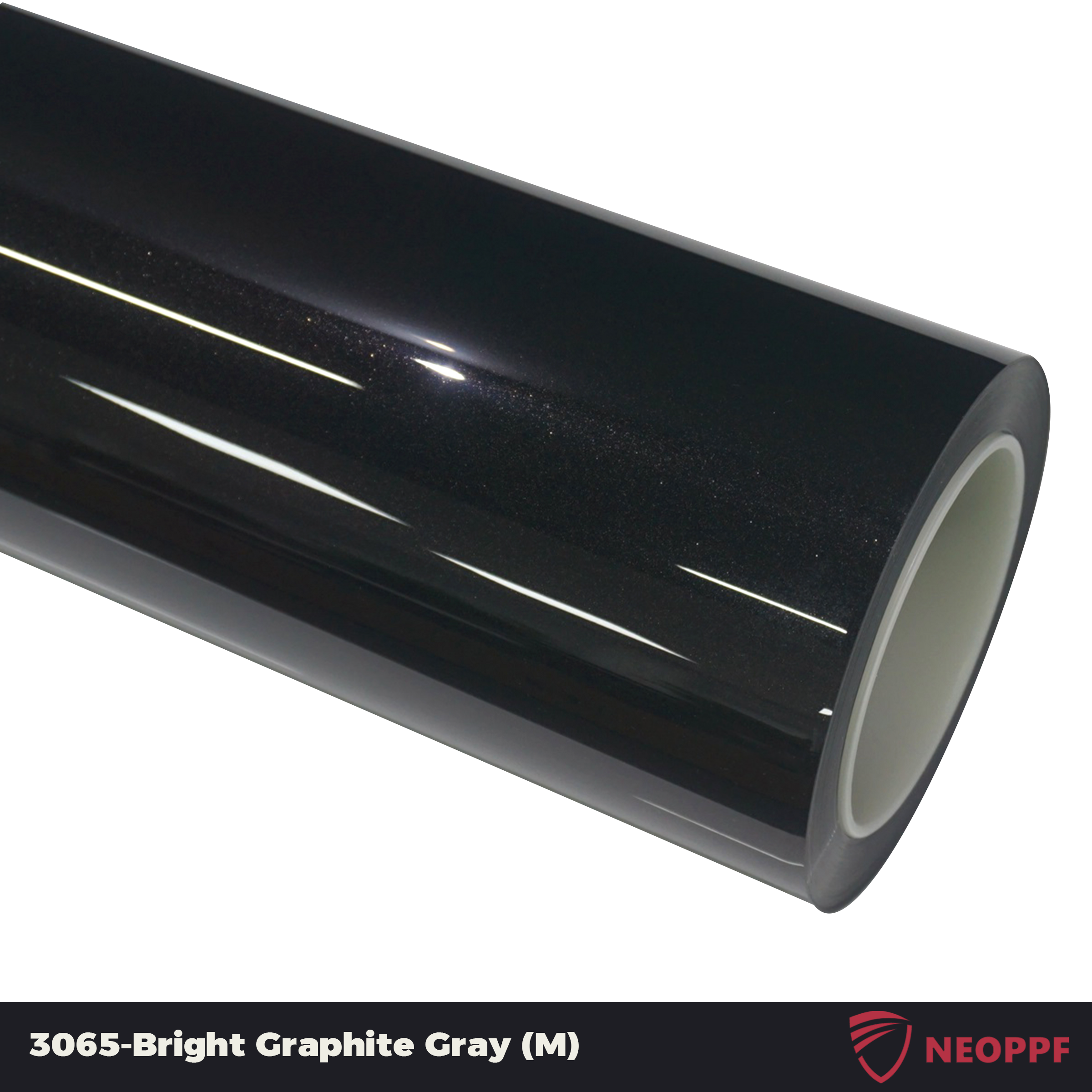 A sports car with Bright Graphite Gray paint protection film colored wrap is parking in the garage