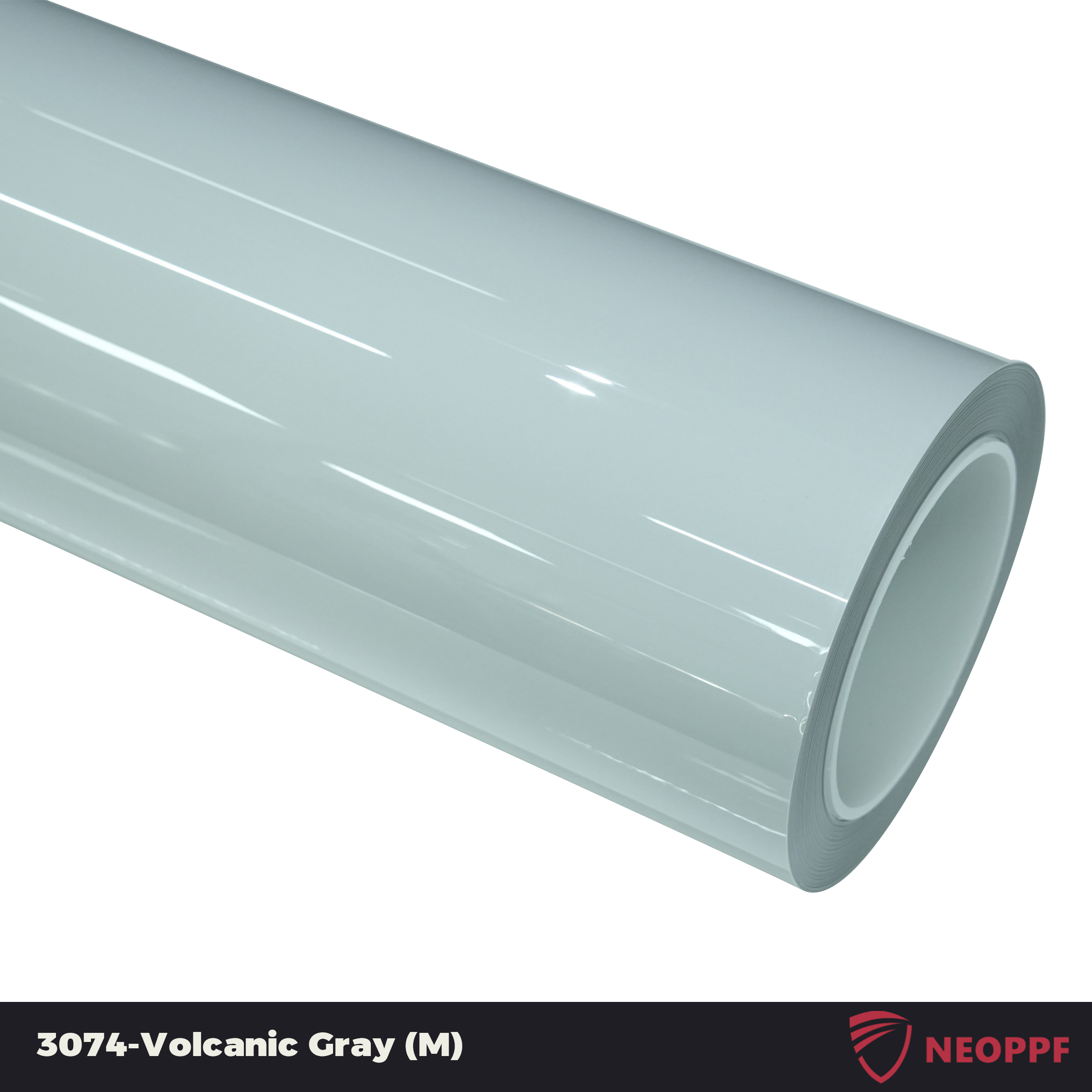 A sports car with Volcanic Gray paint protection film colored wrap is parking in the garage