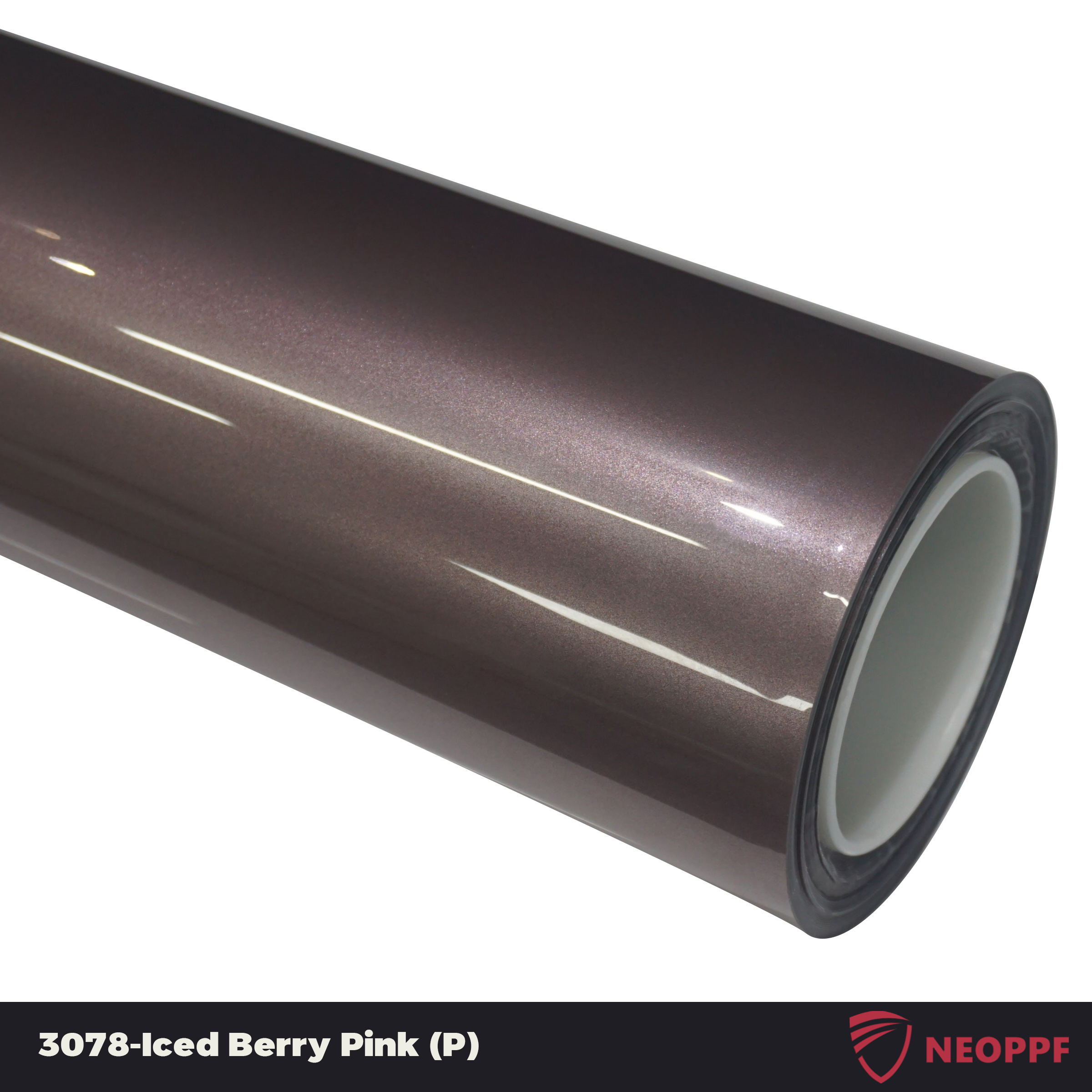 A sports car with Iced Berry Pink paint protection film colored wrap is parking in the garage