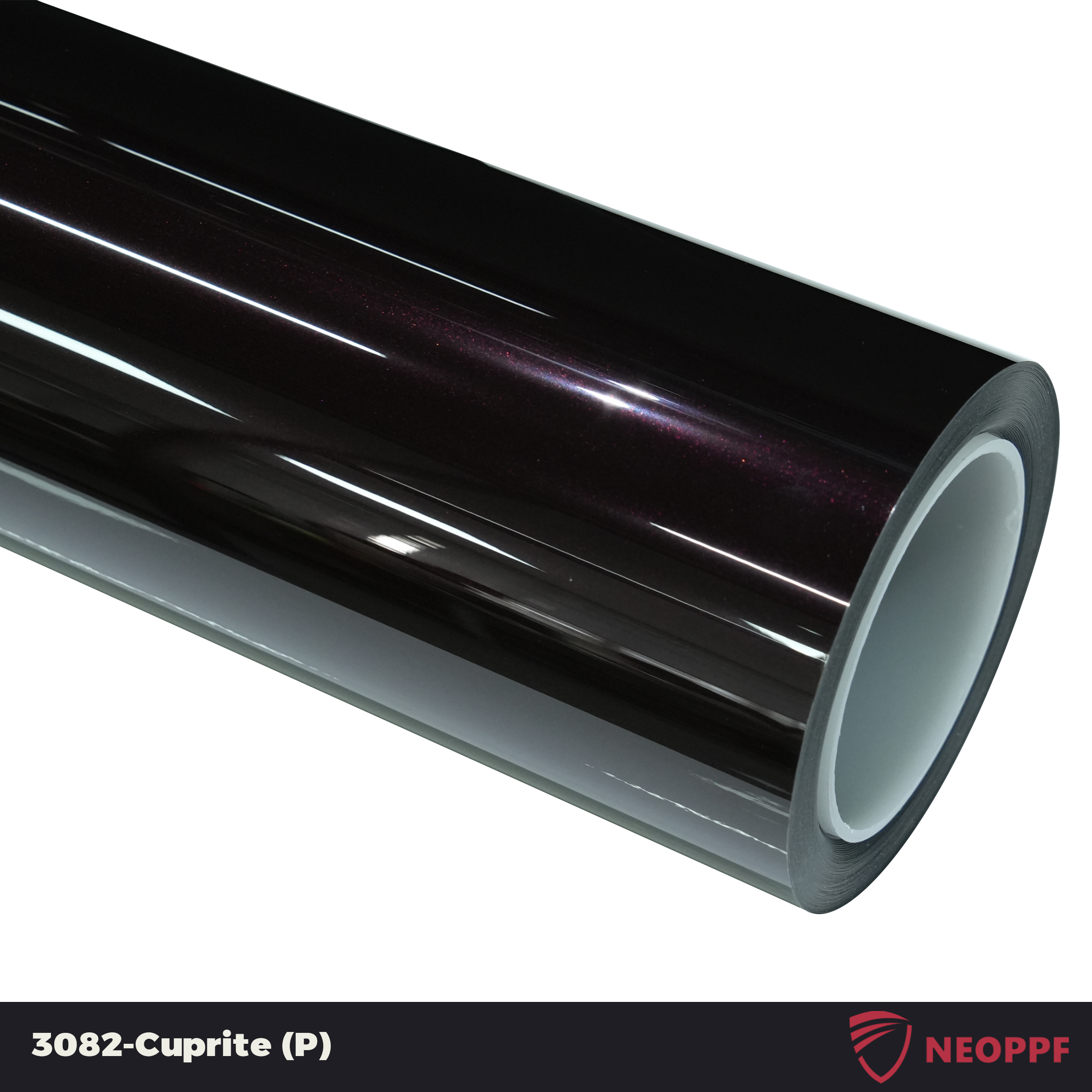 A sports car with Cuprite paint protection film colored wrap is parking in the garage