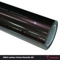 A sports car with Leblon Violet Metallic paint protection film colored wrap is parking in the garage