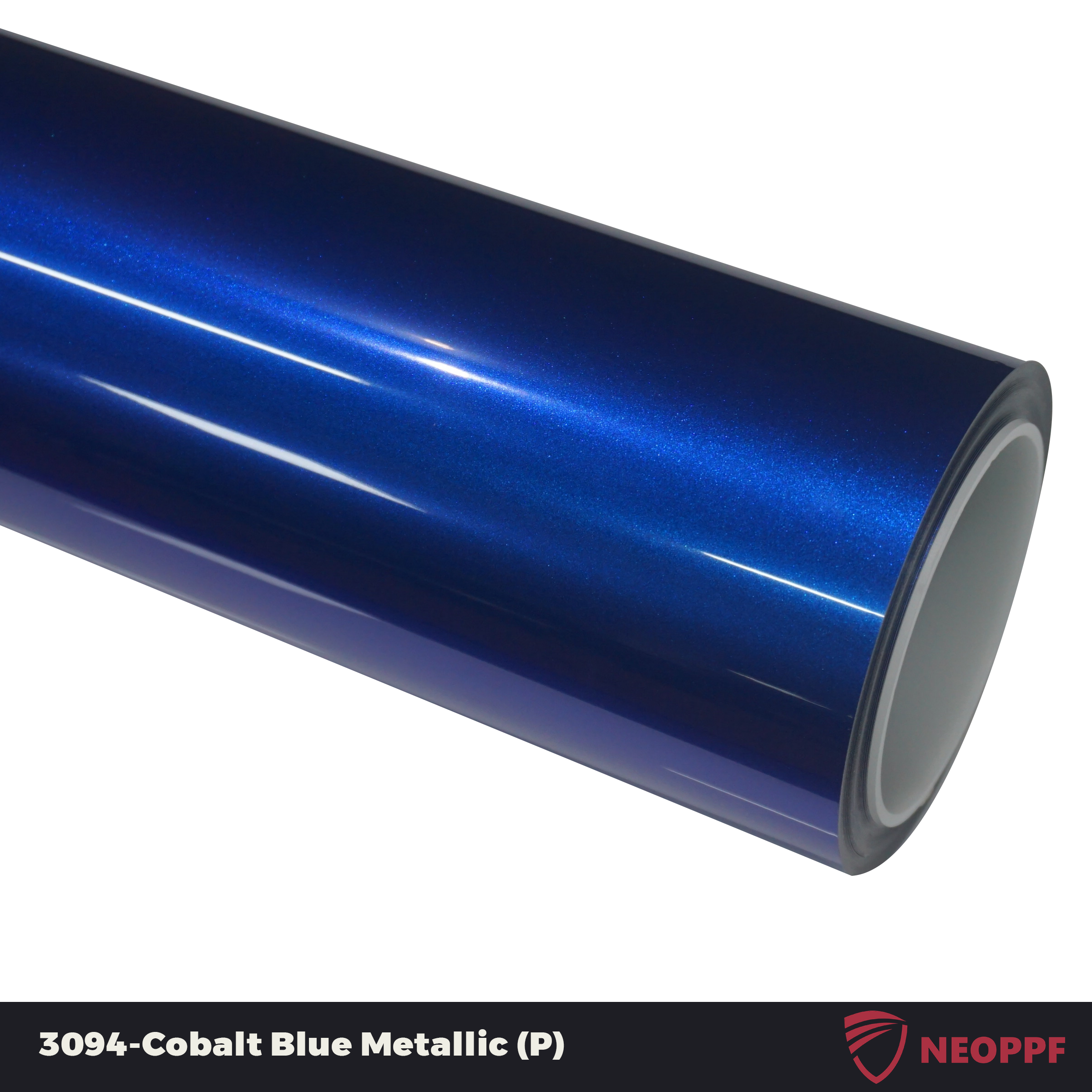 A sports car with Cobalt Blue Metallic paint protection film colored wrap is parking in the garage