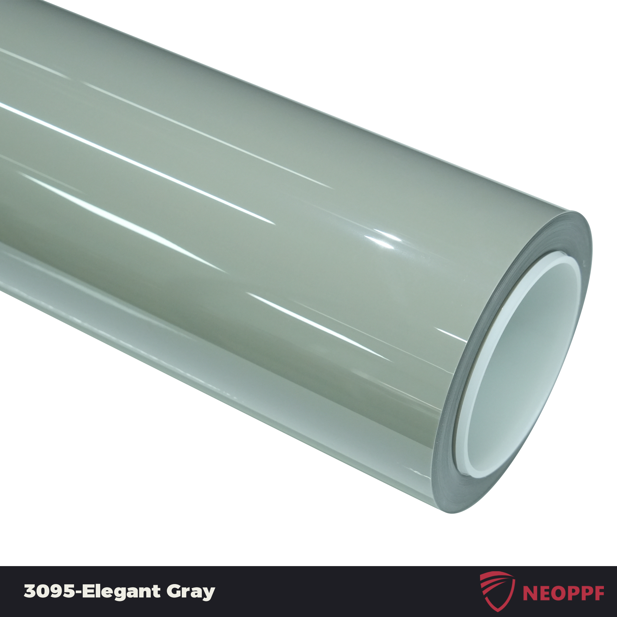 A sports car with Elegant Gray paint protection film colored wrap is parking in the garage