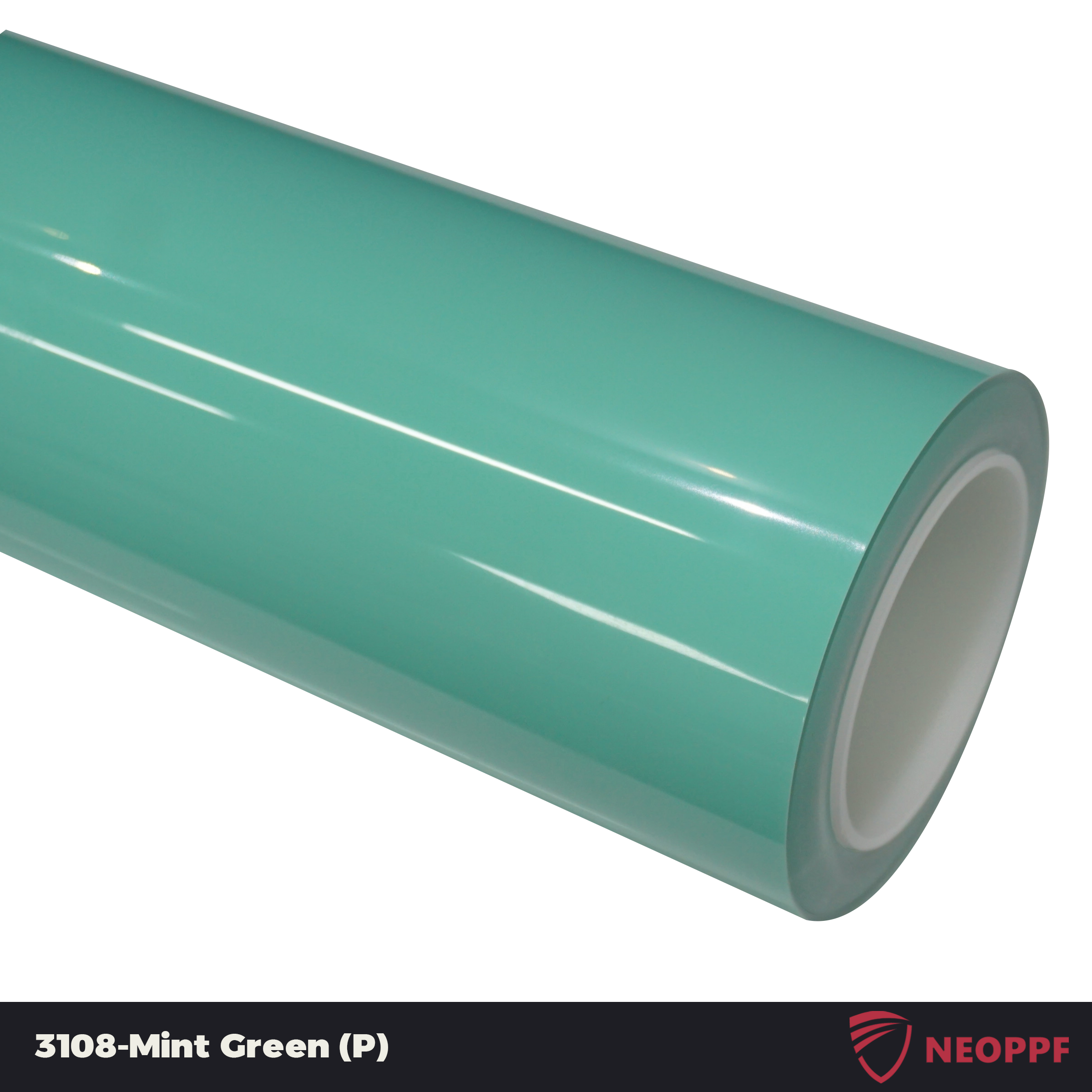 A sports car with Mint Green paint protection film colored wrap is parking in the garage