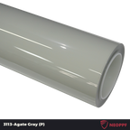 A sports car with Agate Gray paint protection film colored wrap is parking in the garage