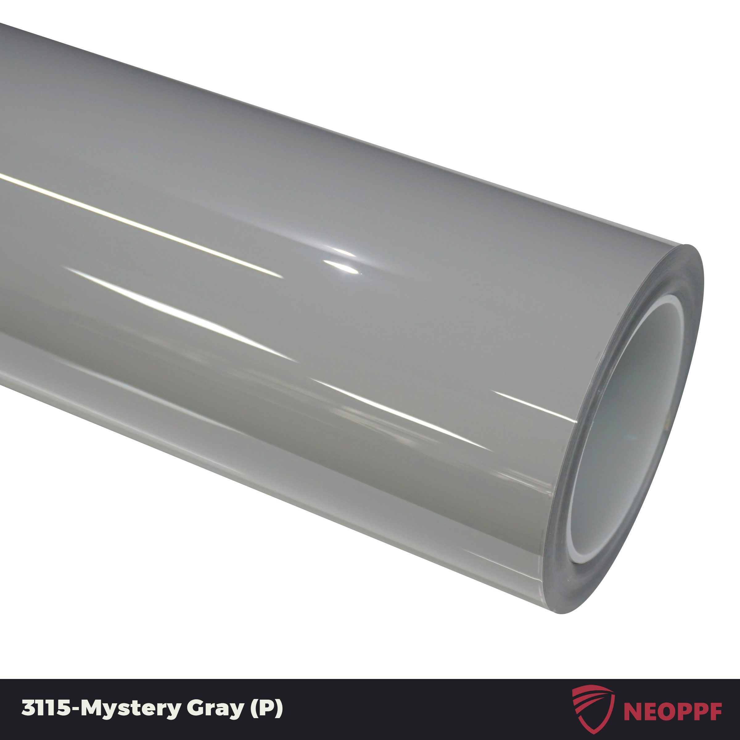 A sports car with Mystery Gray paint protection film colored wrap is parking in the garage