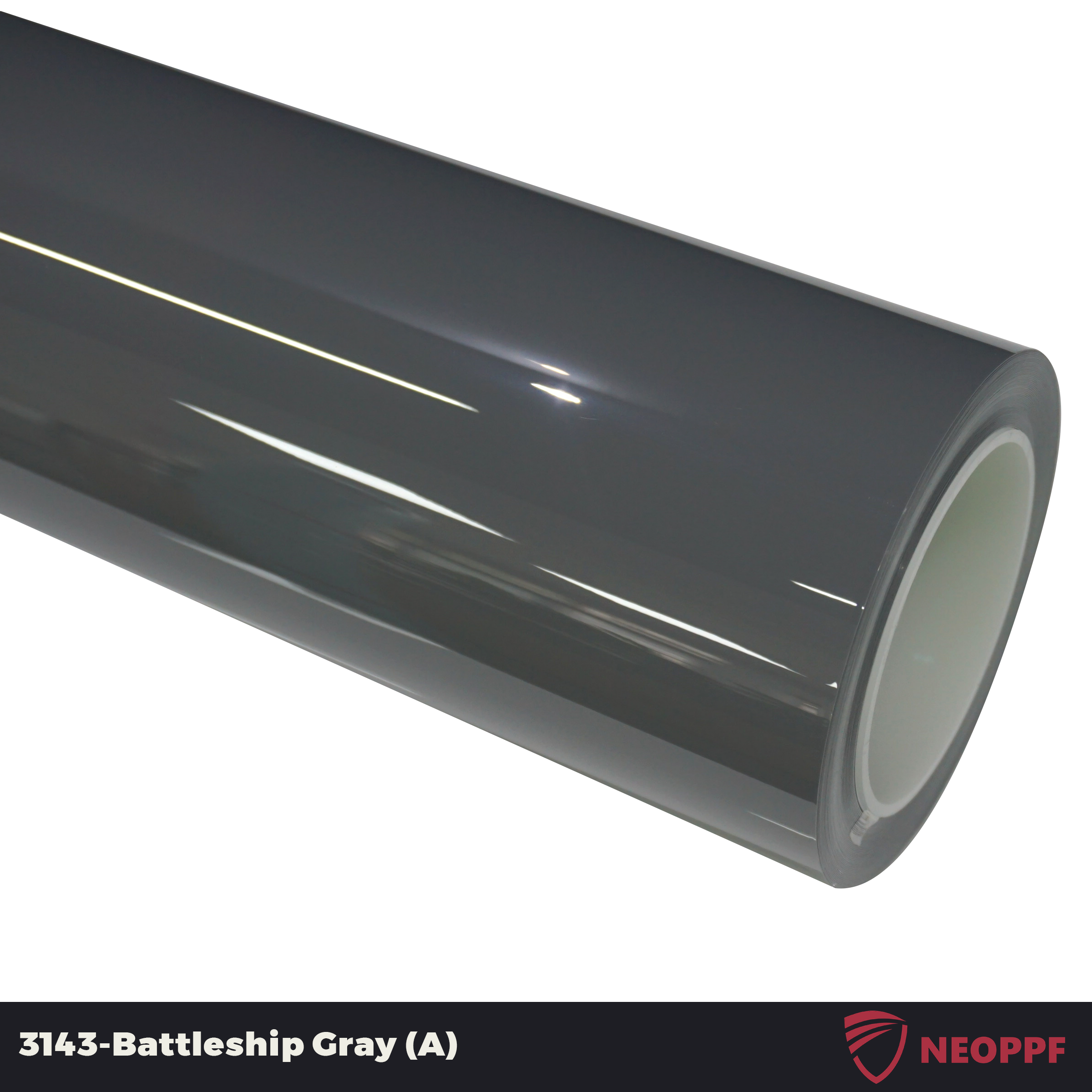 A sports car with Battleship Gray paint protection film colored wrap is parking in the garage