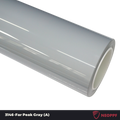 A sports car with Far Peak Gray paint protection film colored wrap is parking in the garage
