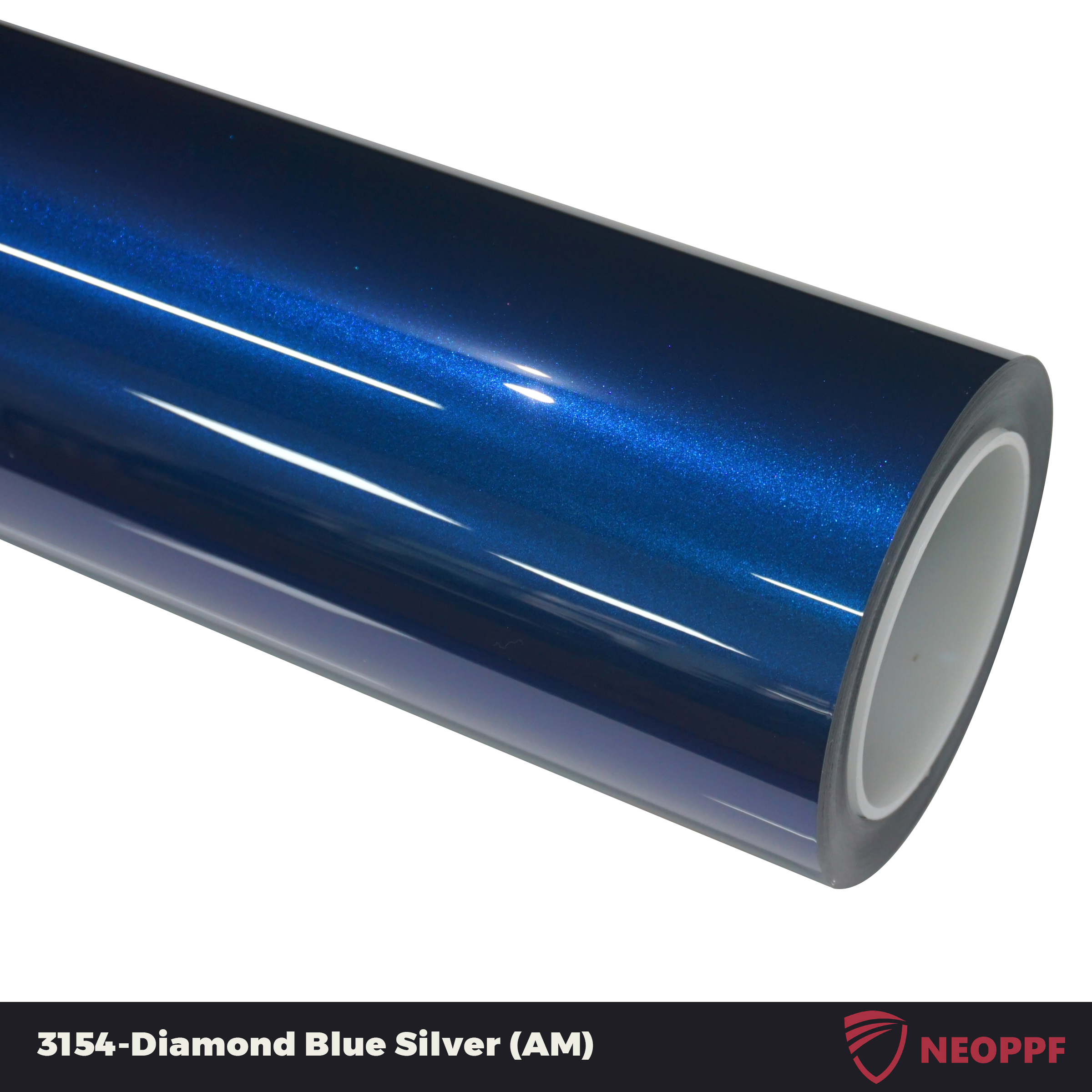 A sports car with Diamond Blue Silver paint protection film colored wrap is parking in the garage