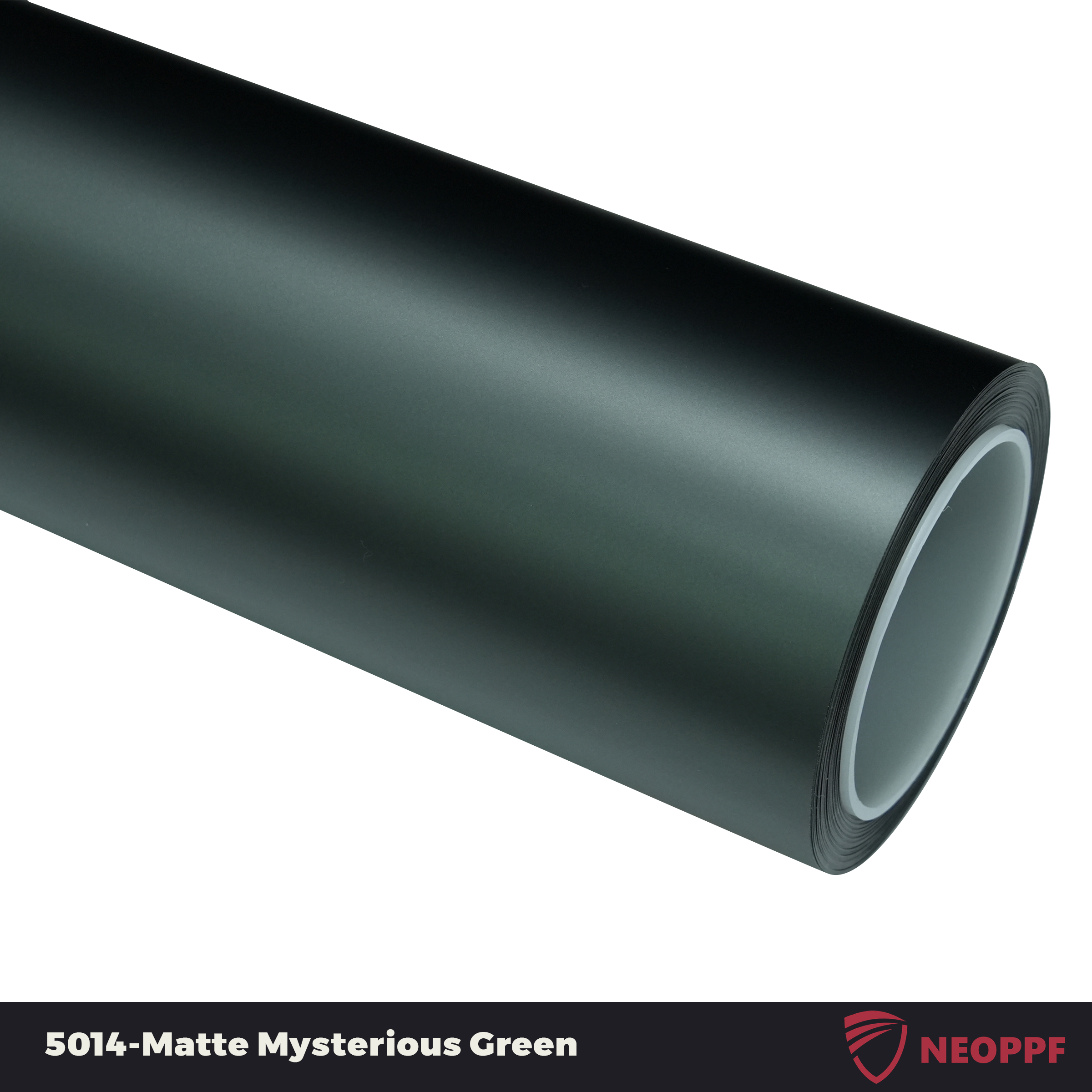 A sports car with Matte Mysterious Green paint protection film colored wrap is parking in the garage