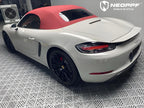 A sports car with Mystery Gray paint protection film colored wrap is parking in the garage