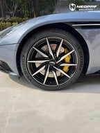 A sports car with Shark Blue paint protection film colored wrap is parking in the garage