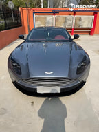 A sports car with Shark Blue paint protection film colored wrap is parking in the garage