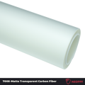 A sports car with Matte Transparent Carbon Fiber paint protection film colored wrap is parking in the garage
