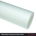 A sports car with Matte Transparent Carbon Fiber paint protection film colored wrap is parking in the garage
