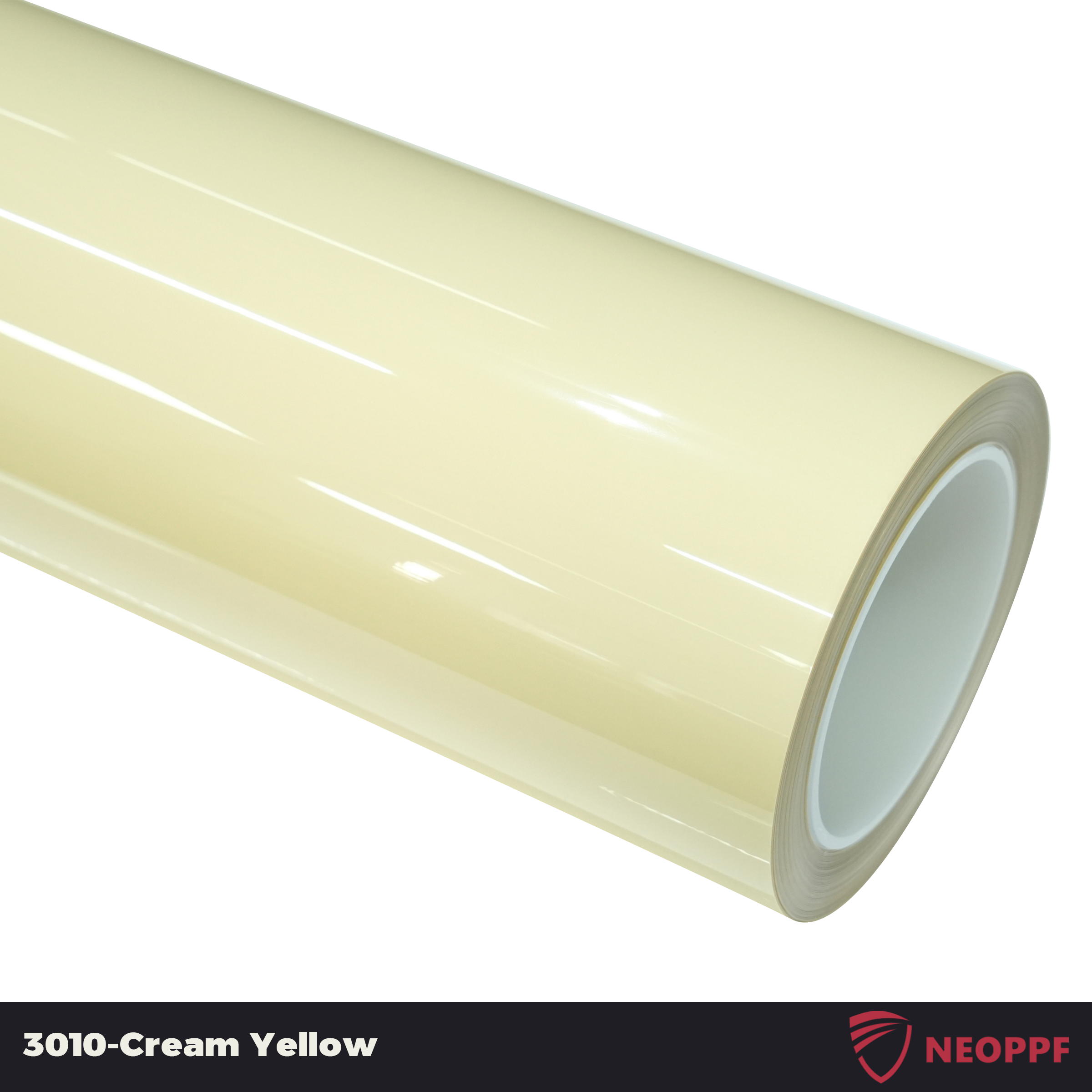 A sports car with Cream Yellow paint protection film colored wrap is parking in the garage