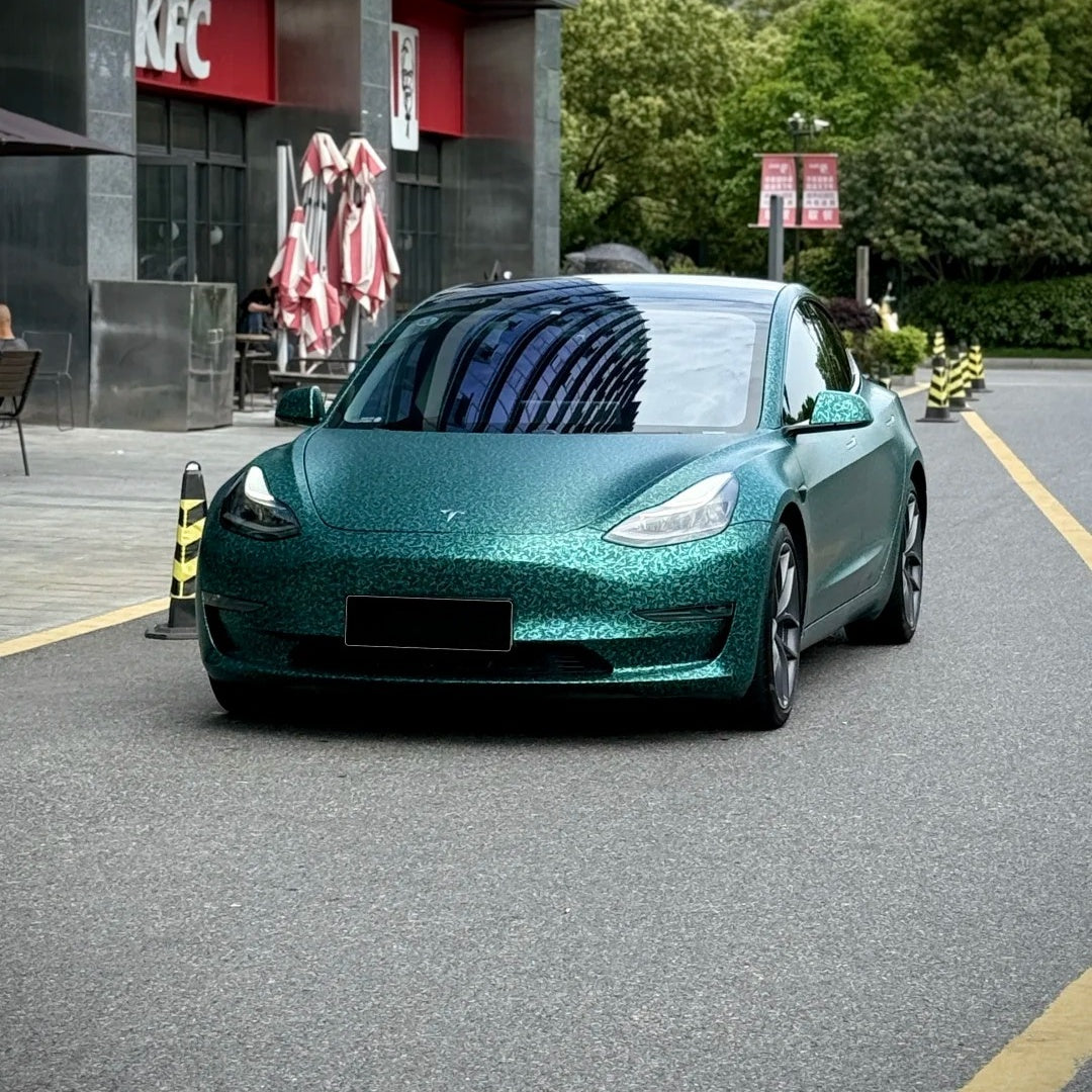 7012-Matte Flower Carbon Lake Green